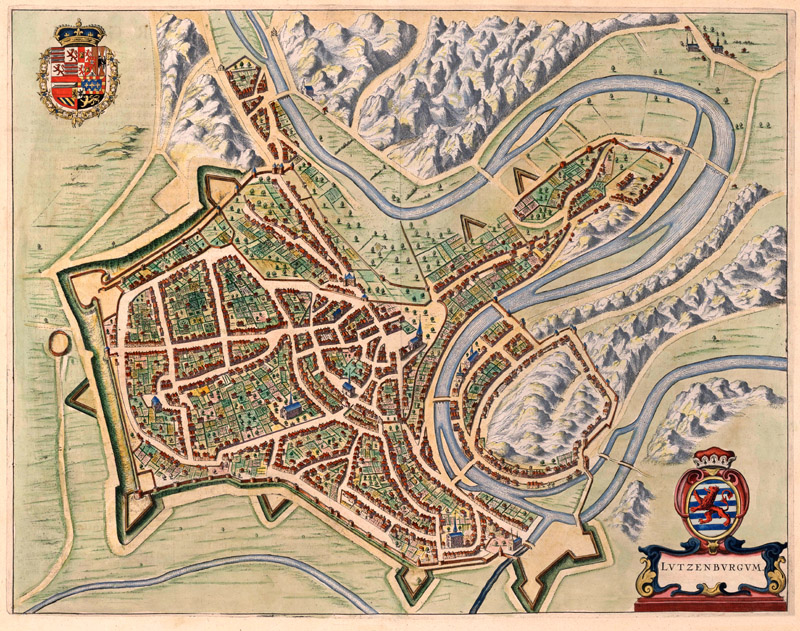 Luxemburg stad 1649 Blaeu